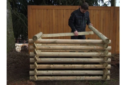 Kompostér dřevěný 150 x 150 x 75 cm