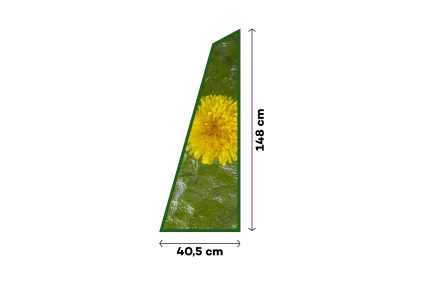 Sklo rozptylové (levý klín) 40,5 × 148 cm