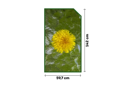 Sklo rozptylové (s úkosem, pravé) 59,7 × 142 cm